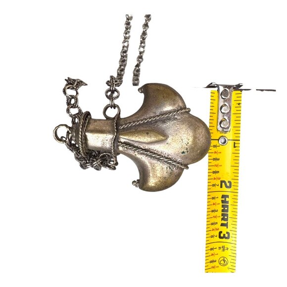 Ellen Sperry Conversation Silver Tone Genie Perfume Bottle Pendant Vtg Necklace - Picture 12 of 12